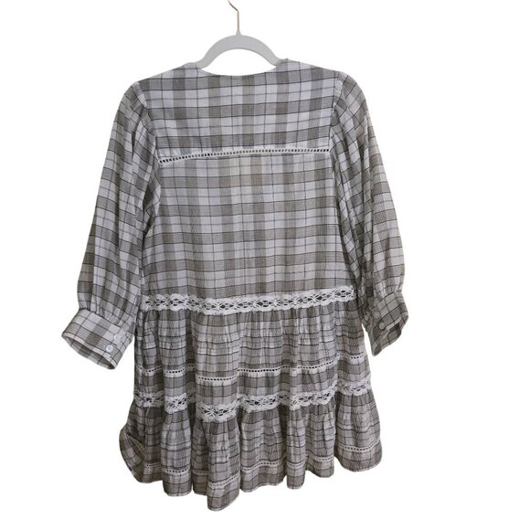 Free People White Time Out Babydoll Tunic Top Oversized Bohemian Size XS - Picture 3 of 12